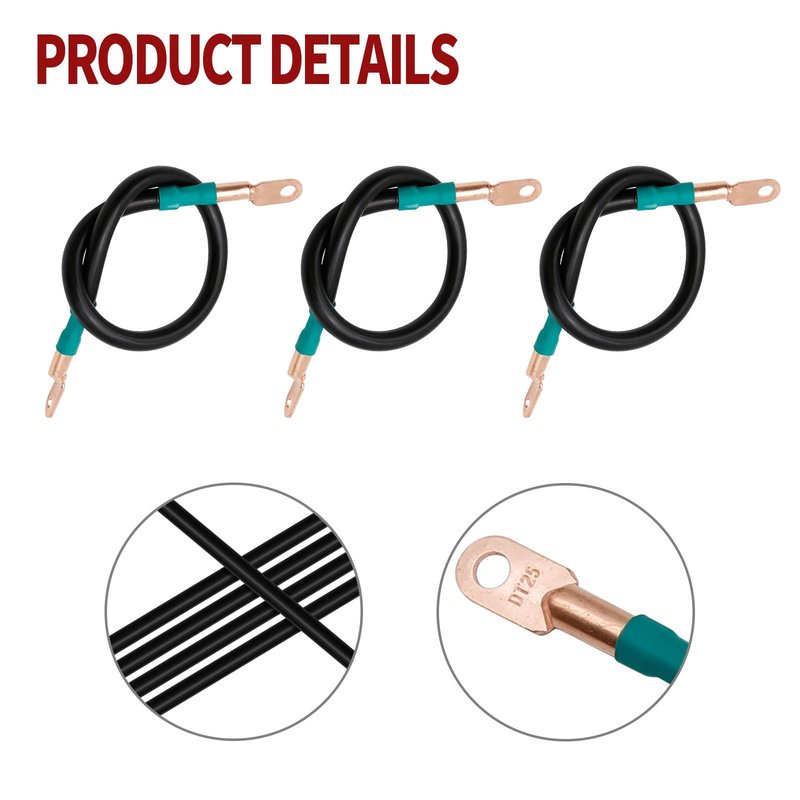 ZUDKSUY 3 PCS 48V Battery Cables 4 Gauge 16inch with Compatible EZGO RXV and Compatible Club Car Precedent 48V Golf Cart (4x12V Batteries) Golf Cart Battery Cables