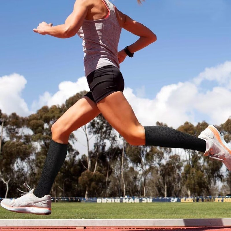 Double Couple 8 Pairs Compression Socks Men Women Knee High Compression Stockings for Sports Support Socks