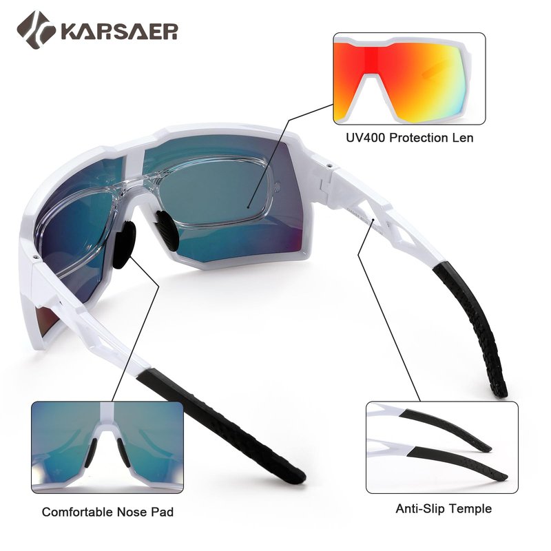 Karsaer Vision Baseball Sunglasses Men Women Cycling Running Softball Glasses for Adults Youth Kids 8-16