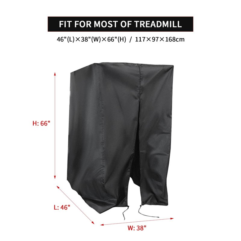 Iptienda Treadmill Cover, Folding Treadmill Covers Waterproof for Foldable Running Machine Indoor Outdoor, 46"L x 38"W x 66"H