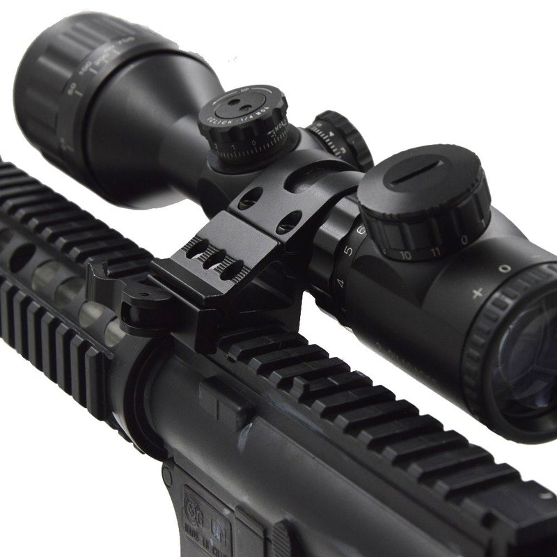 ALONEFIRE Weapon Light Mount Offset Picatinny Flashlight Mount Rail Mount Scope Mount LED Torch Black for Sports Outdoors Fitness Hunting Fishing Shooting Airsoft Guns Accessories Sights Optics Scope