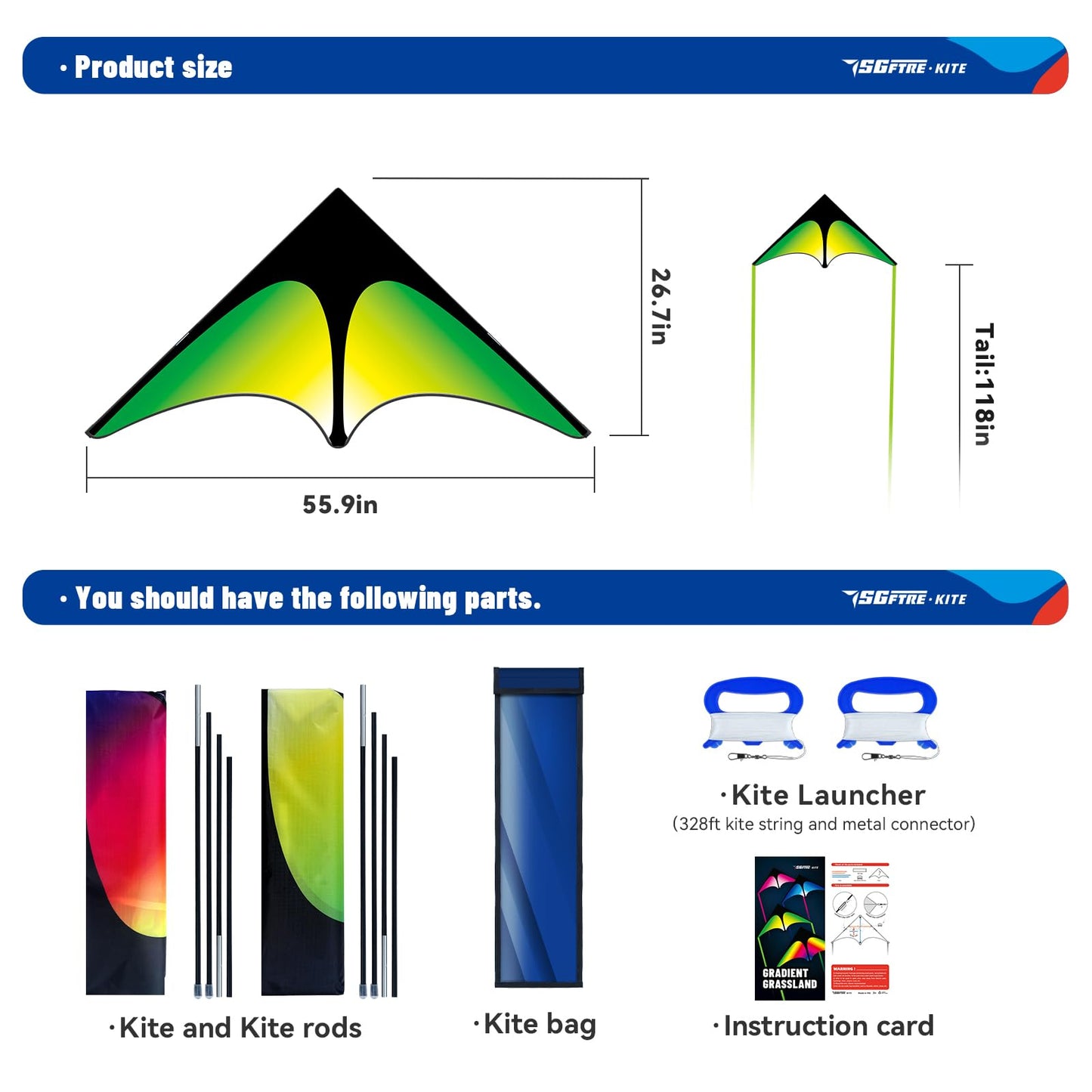 SGftre Delta Kite Two Set for Kids and Adults,Easy to Fly Outdoor Fun Kites, Perfect for Beaches and Parks,Ideal Kids Kite and Adult Kites for Family Fun