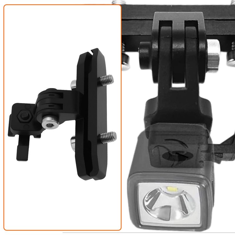 YINETTECH 1Pc Bike Taillight Saddle Rail Mount Support Seatpost Compatible with Bontrager Ion Pro RT Headlight Adapter Torch Adapter Holder Black