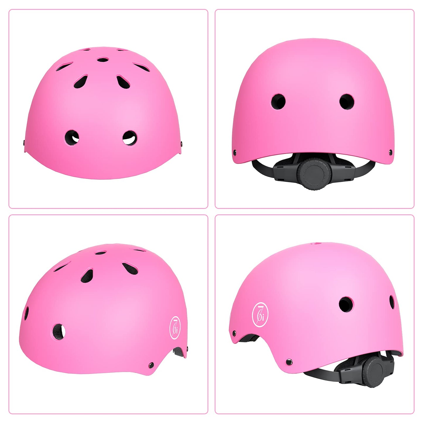 67i Bike Helmet for Adults Scooter Skateboard Helmet Cycling Bicycle Helmets for Men Women Youth Lightweight Adjustable for Multi-Sports Skateboarding with 11 Vents (L, Pink)
