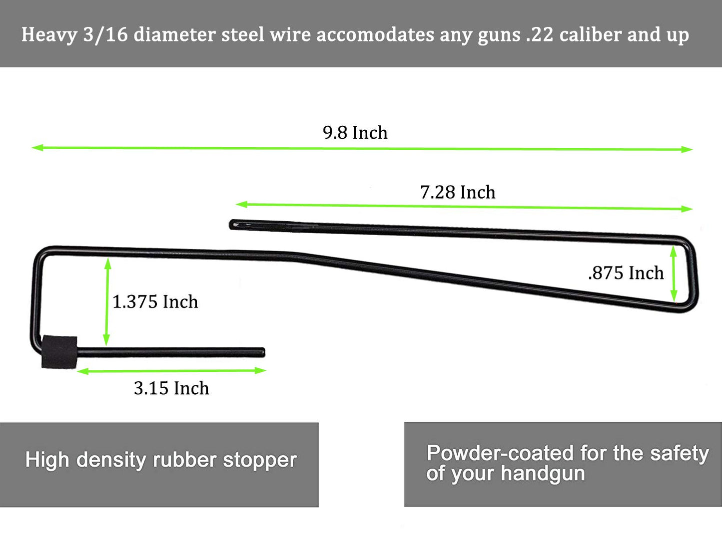 StrongTools Handgun Hanger, Pistol Rack for Gun Safe Shelf or Bookshelf, Pistol Organizer for Displays and Cabinet (4 Packs for 8 Guns)