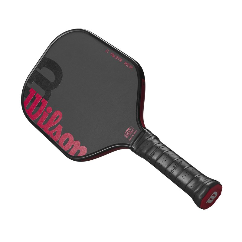 WILSON Blaze Pro 13mm Pickleball Paddle - Grip Size 2-4 1/4", Black/Red