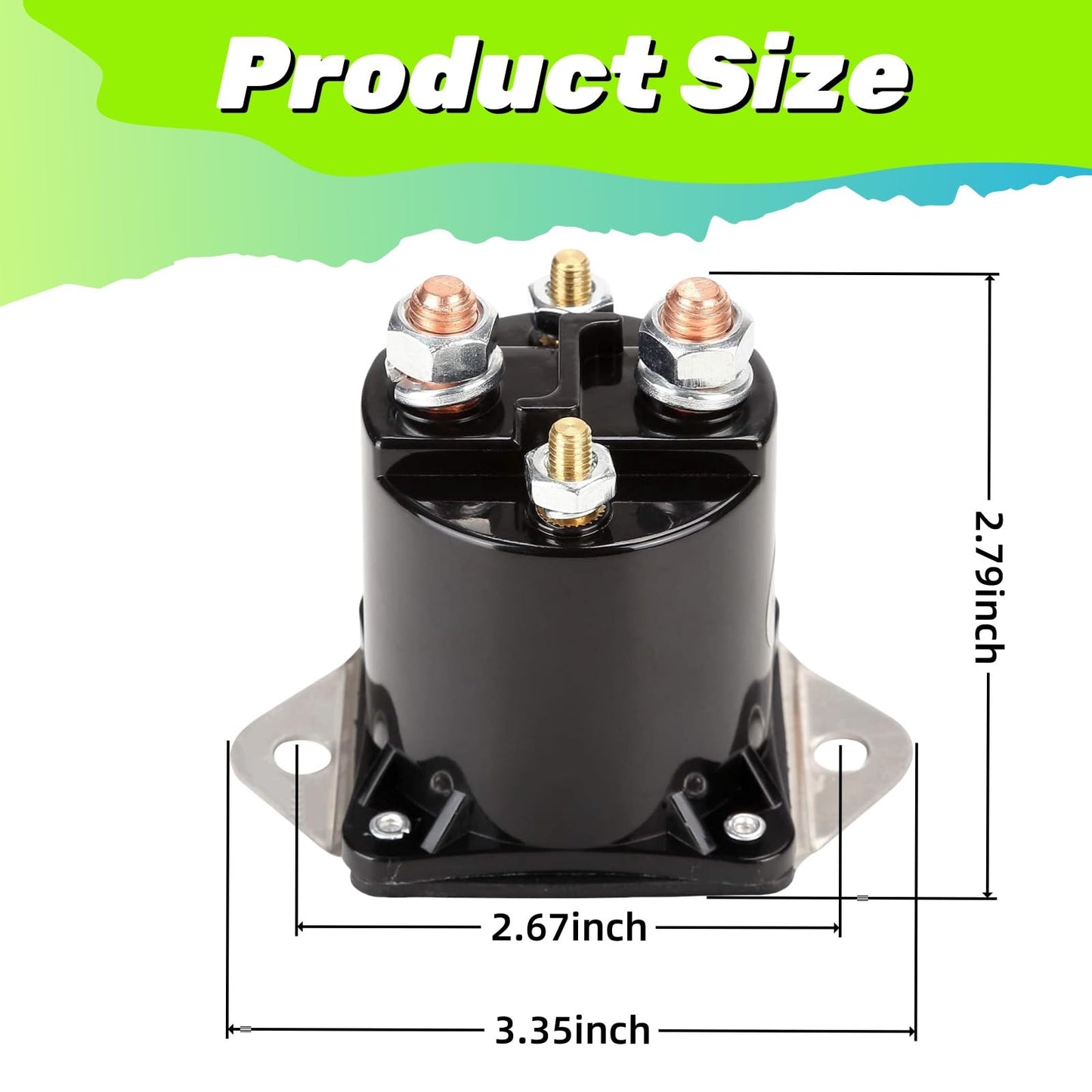 GFHUREB 1013609 12V Golf Cart Solenoid for 1984-up Club Car DS and 2004-up Club Car Precedent Gas Golf carts,Replace OEM 1013609、1117 、1012275、435-154、LPL6003