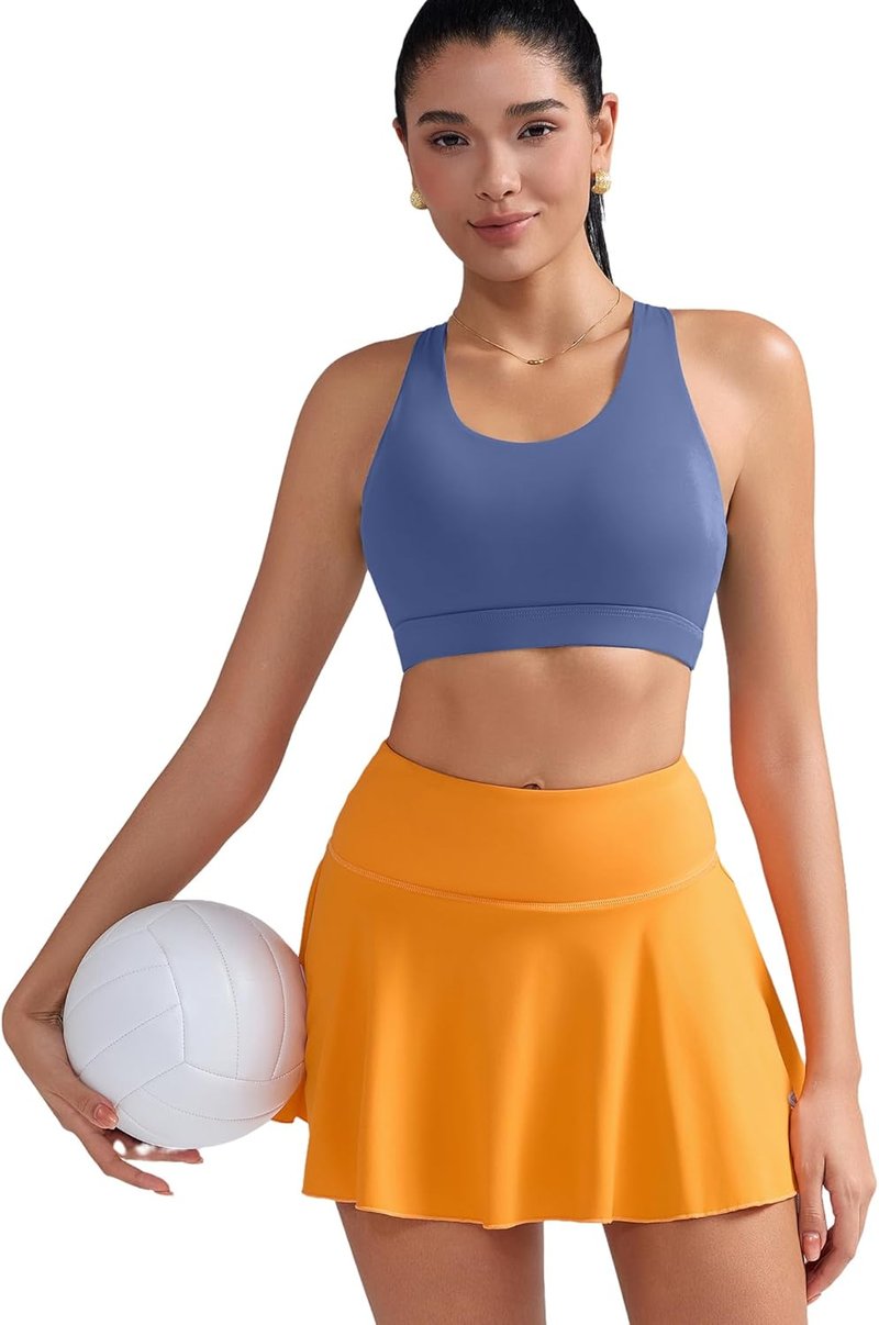 Sports Bras for Women - Padded Strappy Criss-Cross Back Medium Support | Removable Cups