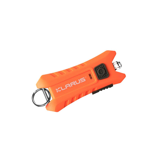 klarus Mi2 Mini LED Keychain Flashlights, Super Lightweight & Small Rechargeable 40 Lumens EDC Flash Light with Built-in Battery and USB Cable(Orange)