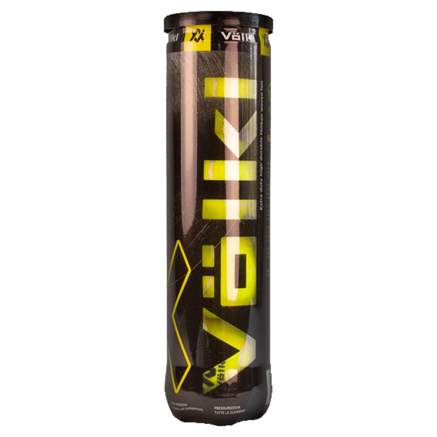 Volkl 4 Pack Tennis Balls, yellow