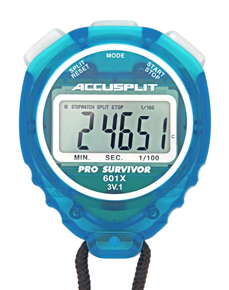 ACCUSPLIT Pro Survivor - A601XBK Stopwatch, Clock, Extra Large Display (Aqua)