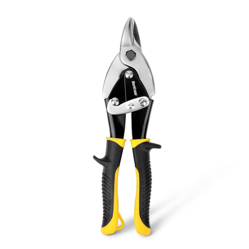 HURRICANE Aviation Tin Snips - 9.5" Straight Cut Sheet Metal Shears for HVAC & Metalworking | Bulldog Nose Cutters for 18ga Steel & 22ga Stainless