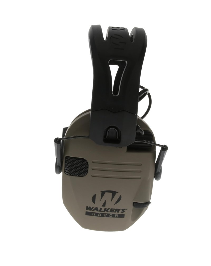 Walker's Razor Tacti-Grip Earmuffs- Flat Dark Earth, High Performance Silicone Composite Slip Free Headband- Natural Sound Clarity Full Dynamic Range 23 NRR, fde