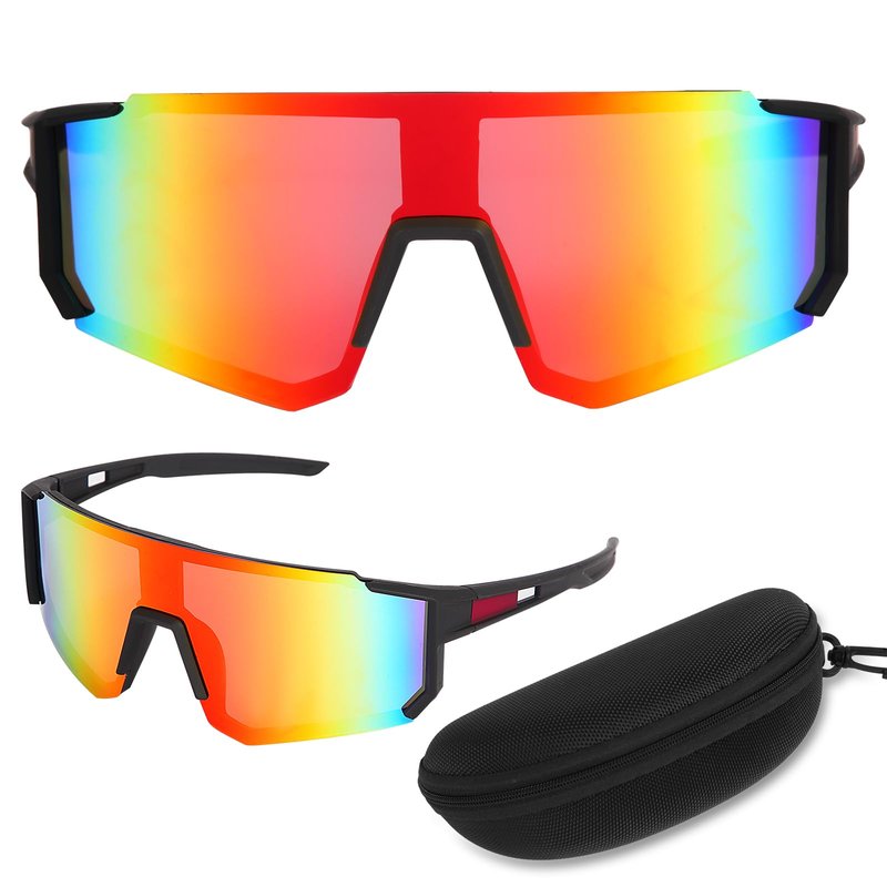 ZYFOFFICE Cycling Glasses Mens Women Mirrored Sports Goggles for MTB Road Bike Hiking Baseball UV400 Protection (3 PacK)
