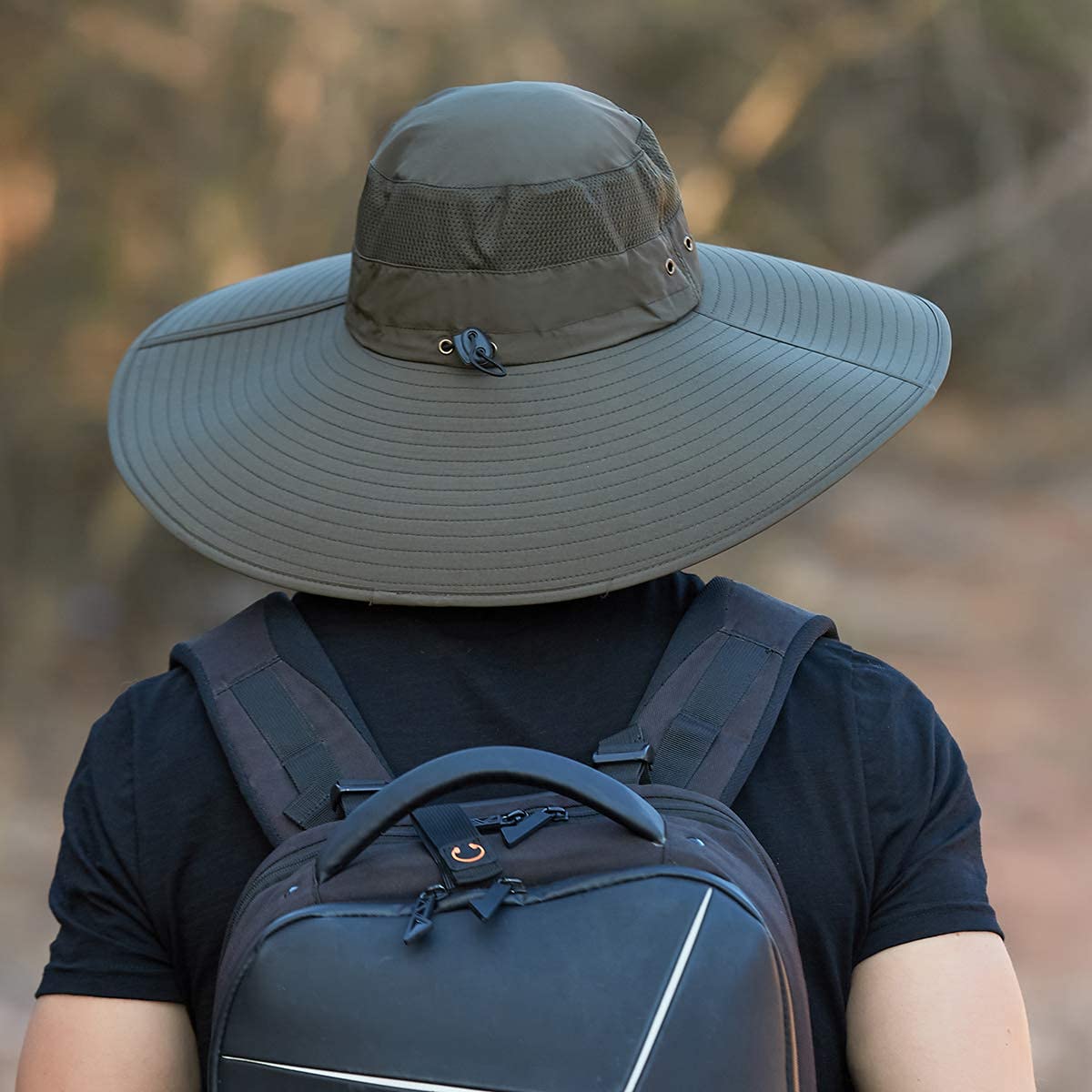Leotruny Super Wide Brim Bucket Hat UPF50+ Waterproof Sun Hat for Fishing