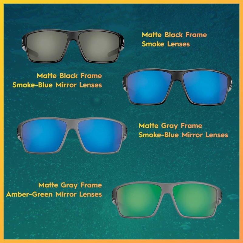 Flying Fisherman Mojarra Polarized Sunglasses with 100% UVA & UVB Protection for Fishing, Biking, Golf, Hiking, Beach, Driving