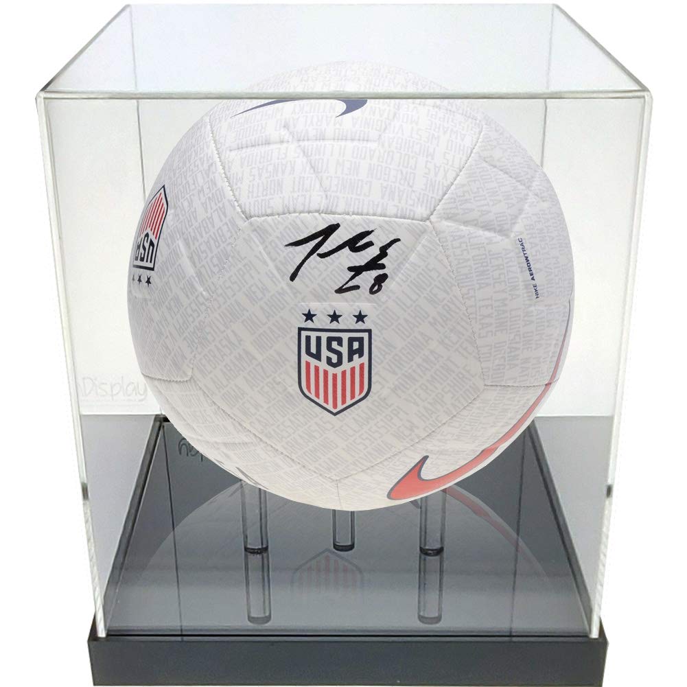 OnDisplay Deluxe UV-Protected Soccer Ball/Volleyball Display Case - Black Base - Luxe Handmade Acrylic Design