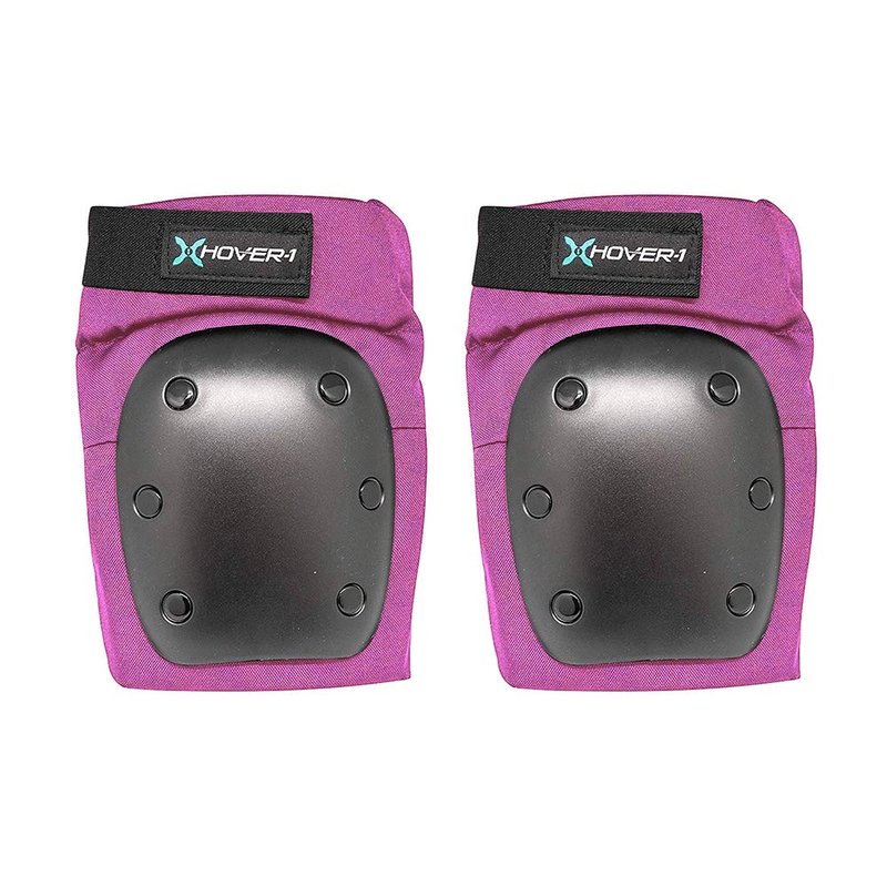 Hover-1 Nylon Protective Elbow Pads | Knee Pads & Wrist Guards, For Ages Above 8, Hard PP Shells for Impact Resistance & EVA Foam Protective Padding for Maximum Comfort, Velcro Straps, Large, Pink