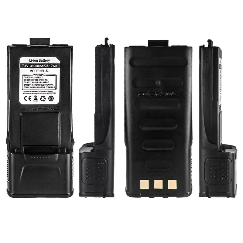 BAOFENG GT-3TP Battery 7.4V 3800mAh Extended Li-ion Battery for Radio GT-3 Walkie Talkie Replacement