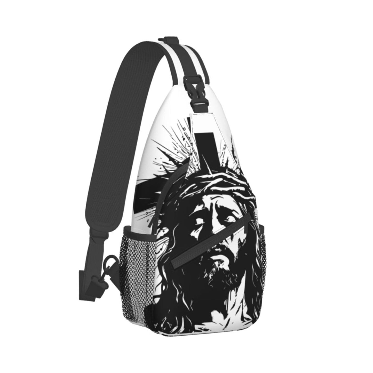 Jockphry Jesus Christ Sling Backpack Chest Bag Crossbody Shoulder Bag Gym Cycling Travel Hiking Daypack For Men Women