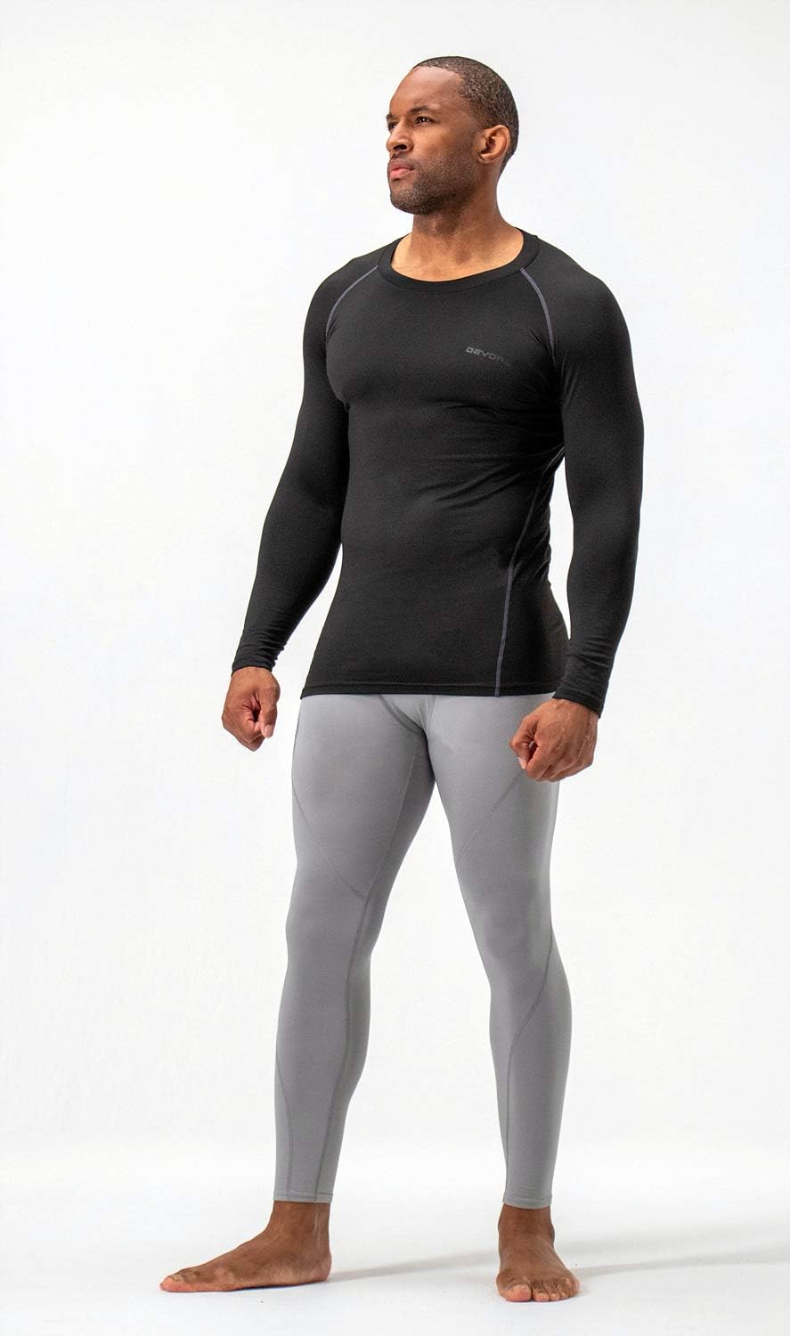 Men's Thermal Long Sleeve Compression Shirts - Fleece Lined Base Layer | 2 Pack