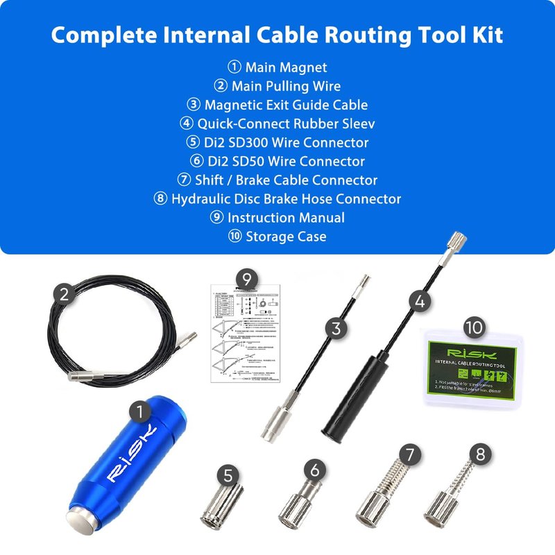 BESNIN Bicycle Internal Cable Routing Tool Cycling Bike Internal Cable Routing Tool for Bicycle Frame Shift (Internal Cable Routing Tool ONLY)