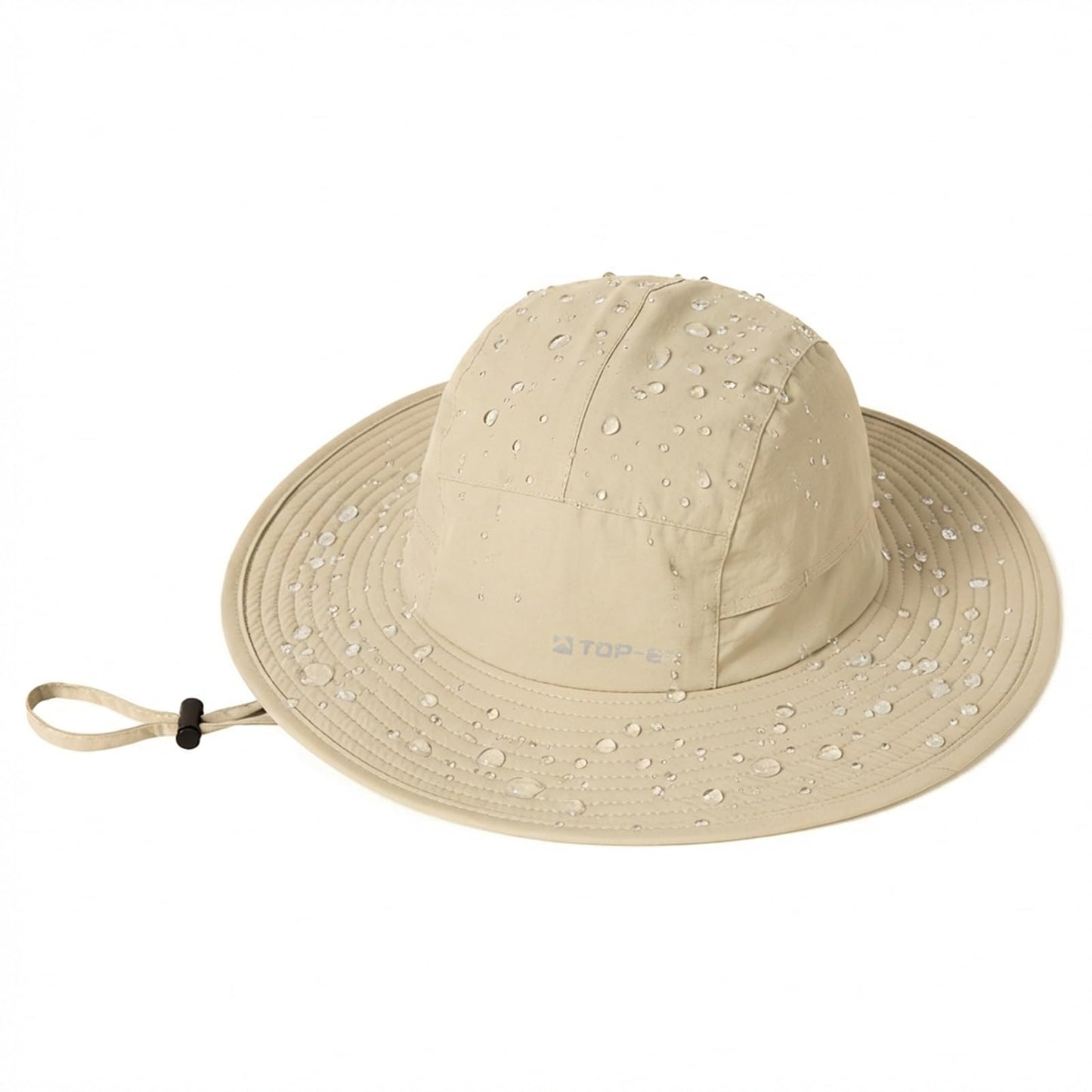 TOP-EX Waterproof Mens Sun Hat Wide Brim UPF 50+ Bucket Hat for Women Sun Protection Boonie Outdoor Hiking Safari Pakcable Foldable Beige Medium