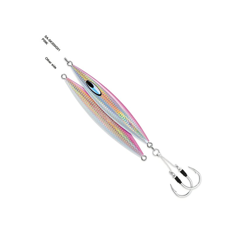 Daiwa Jig Saltwater SA-SK170G02 Saltiga SLK Metaljig, 6oz, 7/0 Assist Hooks, Blue