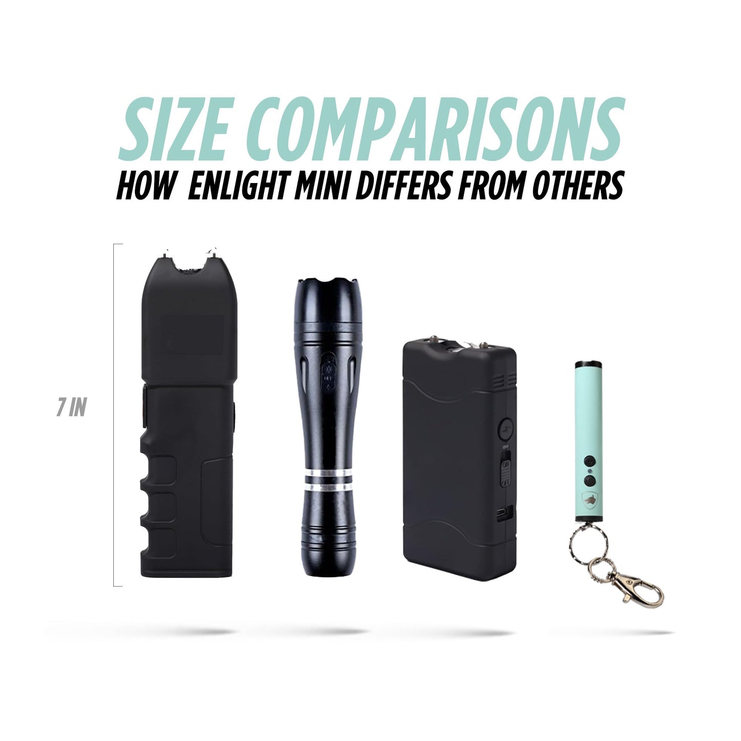 Mini Stun Gun for Self Defense, Smallest Stun Gun for Women, Keychain-Friendly, LED Flashlight, USB-C Rechargeable, Max Strength, Enlight Mini Stun Pen by Guard Dog Security