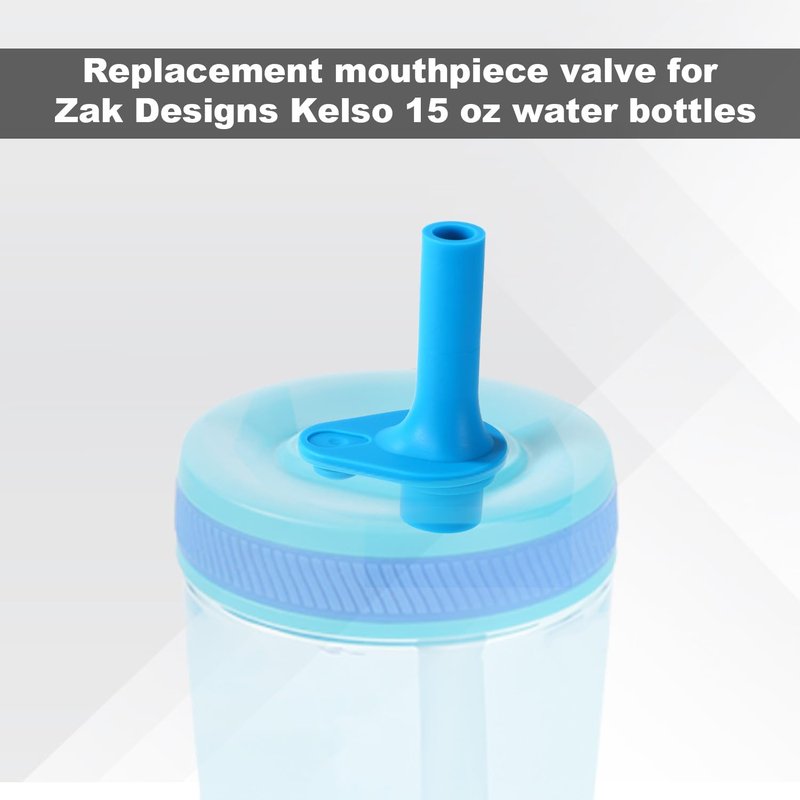 16pcs Replacement Bite Valve for Zak, Silicone BPA-Free Mouthpiece Parts with Cleaning Brush Reusable & Leak-Proof Water Bottle Straw Cup Parts Compatible with Zak Designs Kelso 15oz (4 Colors)