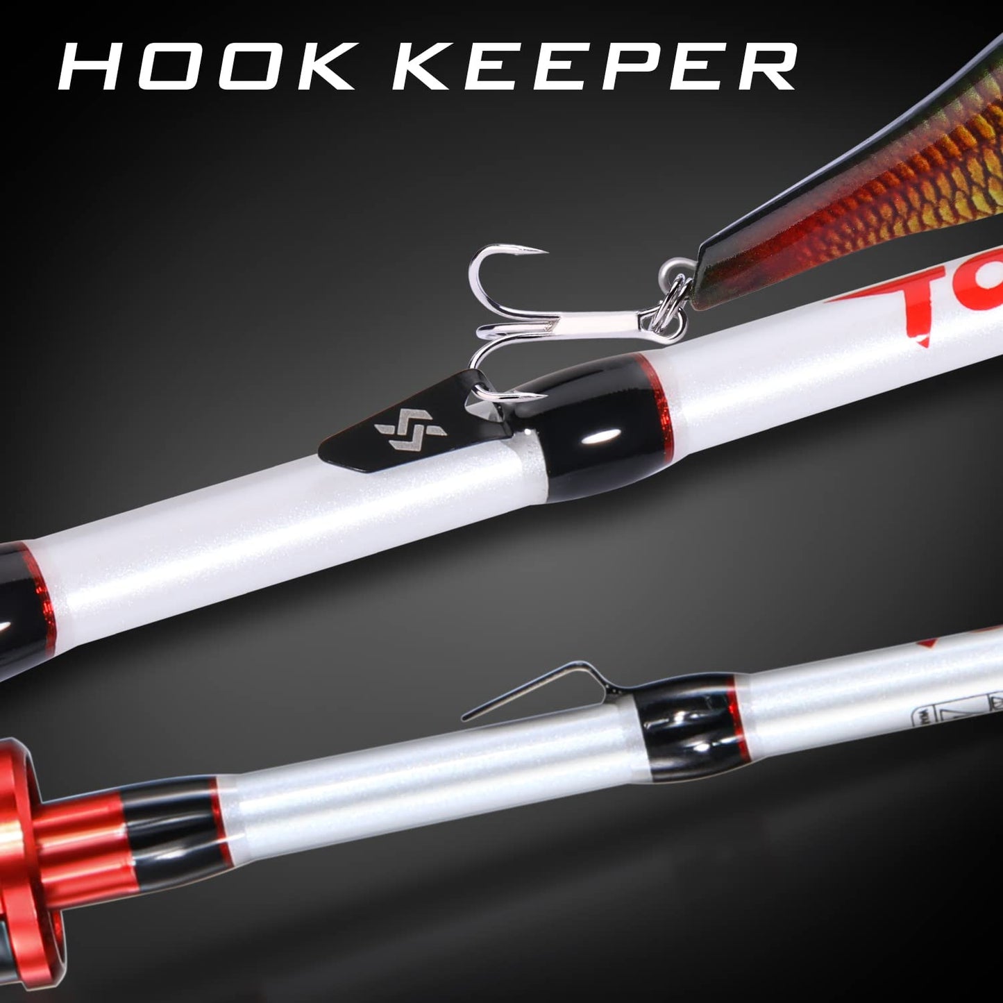 Sougayilang Fishing Rod and Reel Combo, Spinning Combo, 5.9ft, Medium Heavy, 2pcs, 2000 Reel