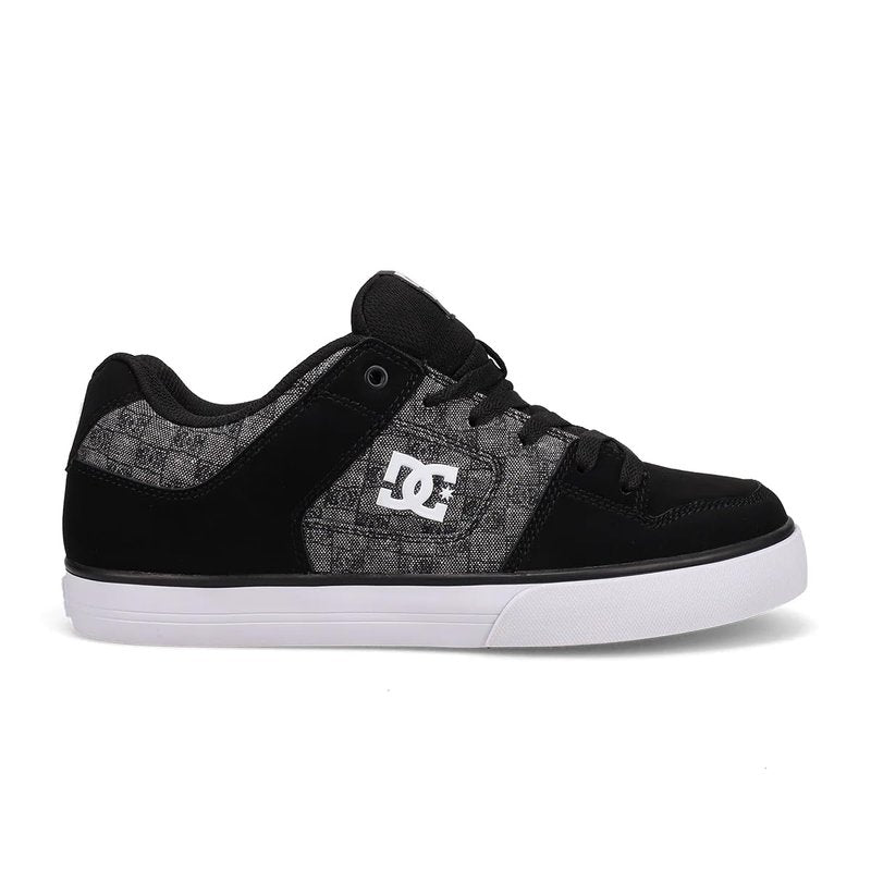 DC Men's Pure Skate Shoe, Black/Grey, 12