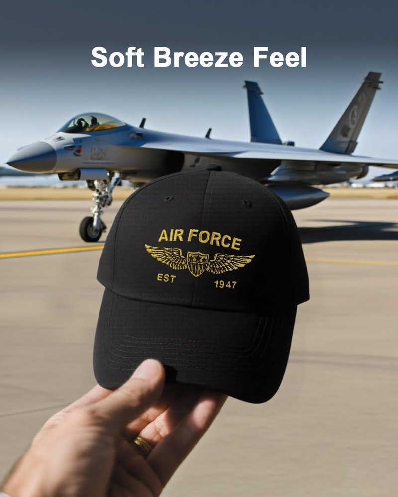 Air Force Hat for Men US Air Force Army Veterns Military Hat for Men 100% Cotton Adjustable Caps Perfect Veteran Gifts for Husband Father Grandpa,Air Force Veteran Active/Retired Members