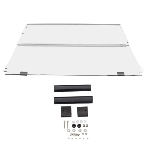 HECASA Clear Golf Cart Windshield Compatible with 1994-2014 EZGO TXT & Medalist Models Folding Down Windshield