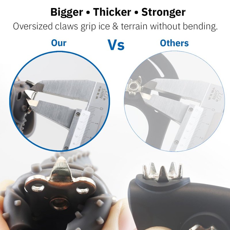 Ice Cleats for Shoes and Boots, Upgraded 28 Spikes Traction Cleats - Stainless Steel Shoe Spikes for Snow and Ice, Anti Slip Silicone Ice Grippers for Men/Women’s Winter Walking, Running