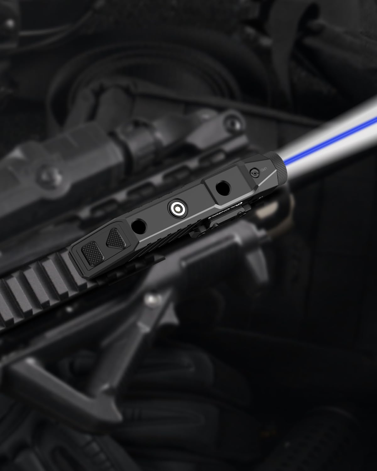 TOUGHSOUL Mlok Picatinny Tactical Flashlight with Blue Laser Sight Combo
