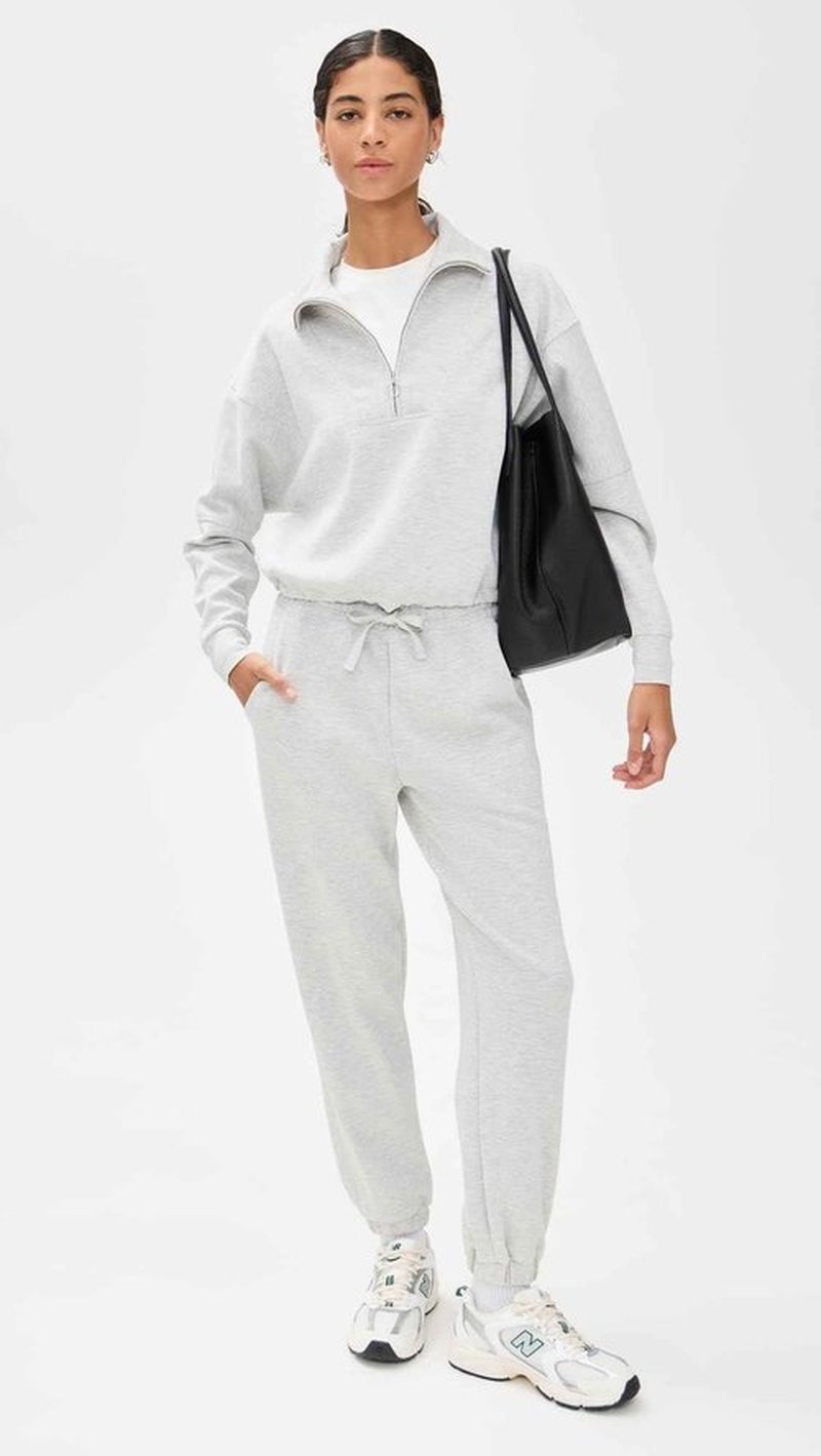 Sweaty Betty Sand Wash Soft Half Zip Pullover Sweatshirt