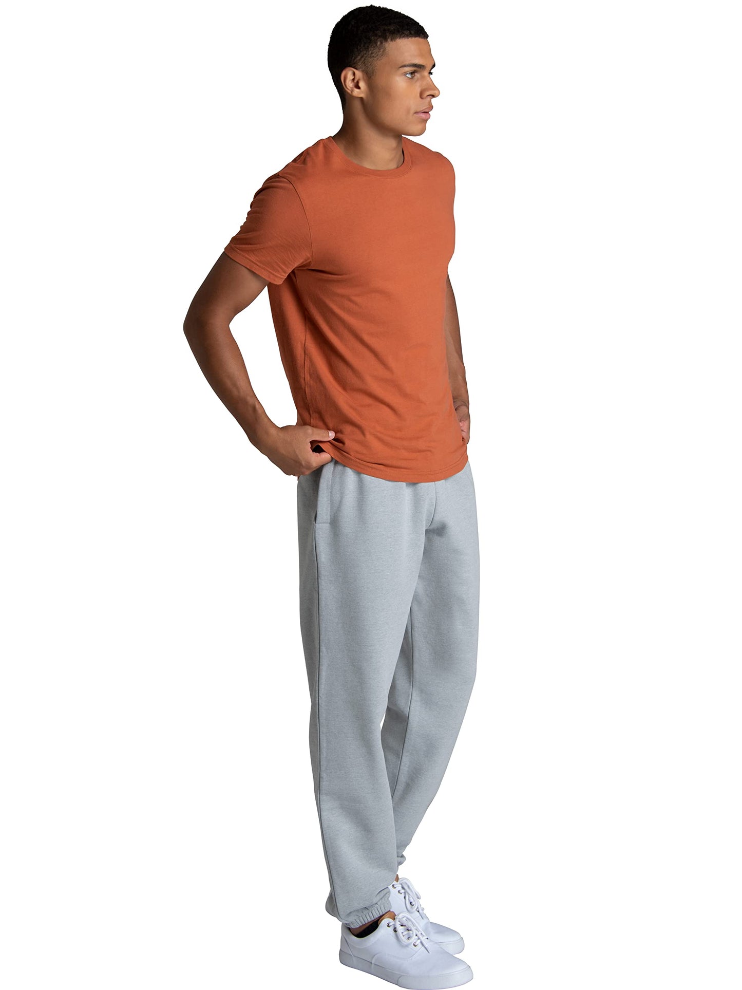 Fruit of the Loom Men's Crafted Comfort Fleece Sweatshirts, Hoodies, & Sweatpants, Super Soft Cotton Blend, Sweatpants - Grey Heather, XX-Large