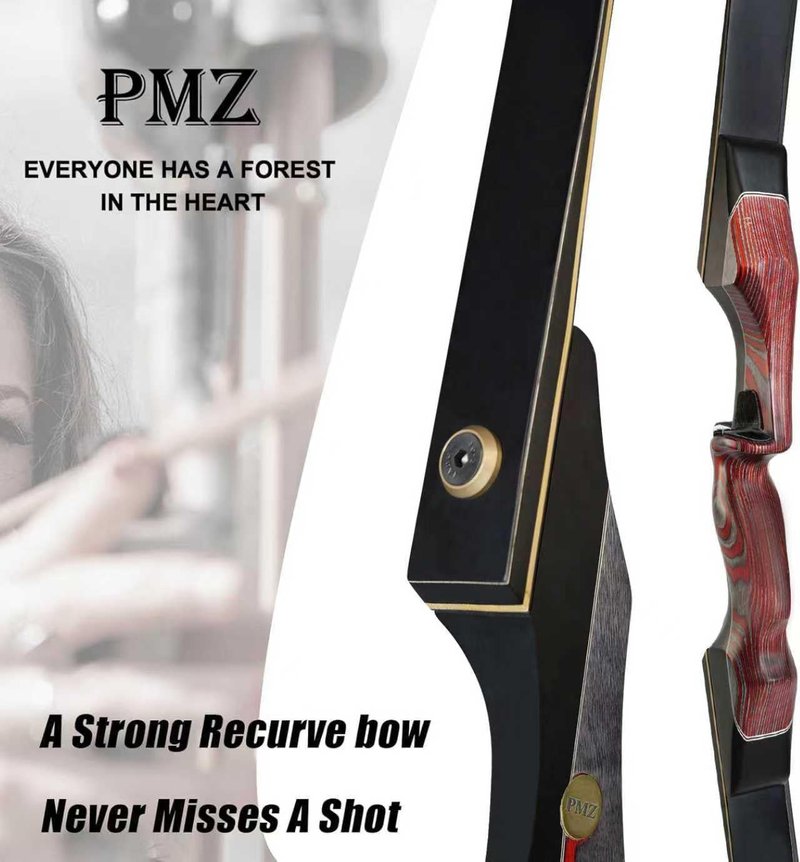 PMZ Recurve Bow and Arrow Set - 60'' Wooden Takedown Bow for Youth & Adults | Right-Handed, 20-60 lbs Archery Kit