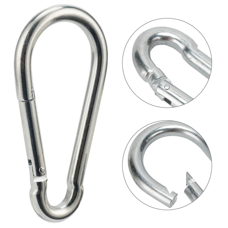 Big Carabiner Clip Heavy Duty Spring Snap Hook 6.3 Inch Steel Clip Link M1313x160mm