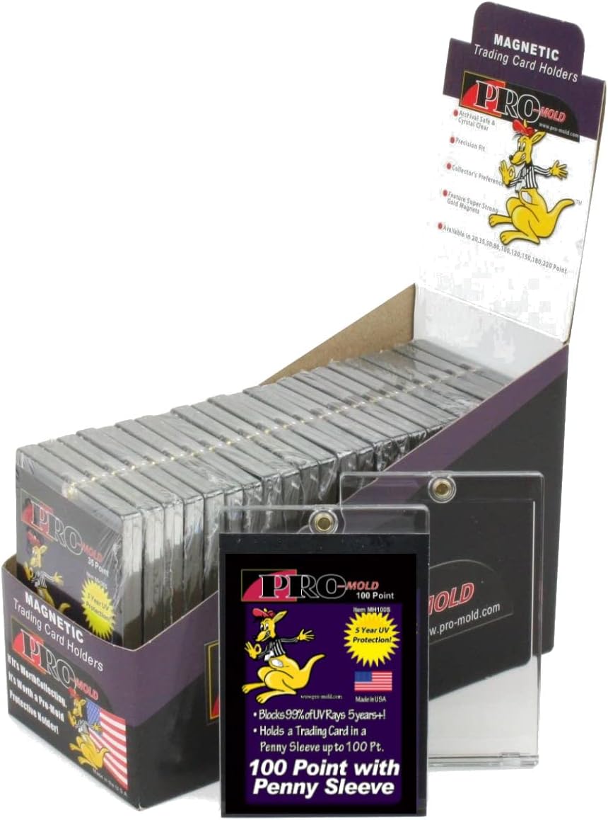 Pro-Mold Magnetic One Touch Card Holders - 100 pt. Sleeved Card Storage (20 Pack)