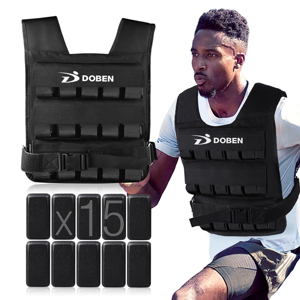 Weight Vest 33lb with Removable Iron Weights,Training Vest Fitness Vest Strength & Endurance Training