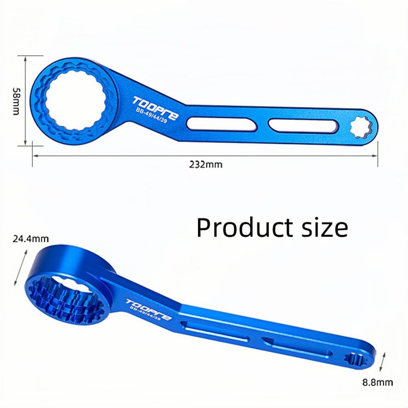 6-in-1 Center Shaft Wrench Professional Bottom Bracket Multi-Tool - Universal Bicycle Service Kit for ISO/JIS Standard Systems