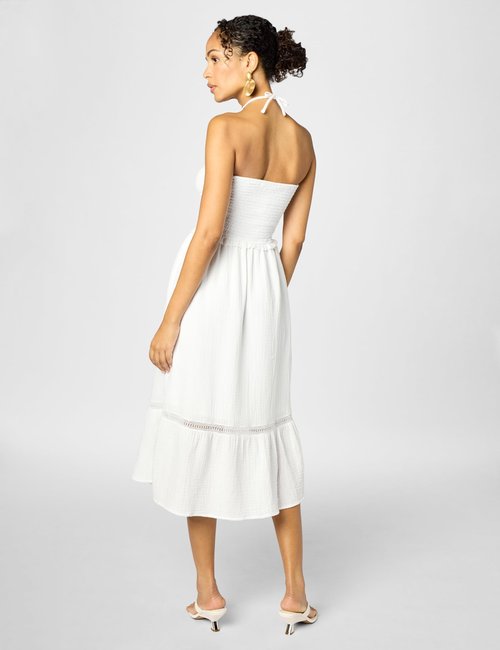La Blanca Womens Tie Front Dress Swimsuit Swimwear Cover Up, White//Seaside Covers, Small US