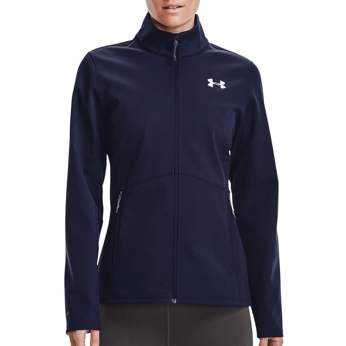 Under Armour Women's ColdGear Infrared Shield Jacket, Midnight Navy (410)/White, X-Large