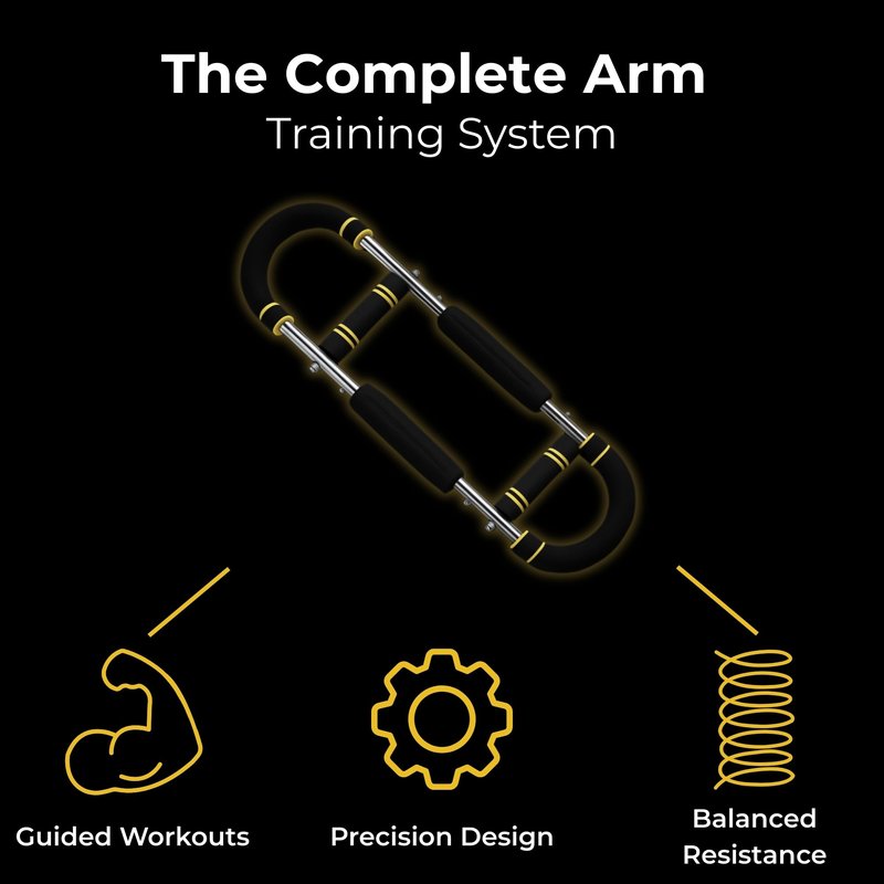 Muscari Twister Arm Trainer - Chest Workout Equipment, Arm Chest Trainer for Men, Arm Workout Equipment Bar with Workout Videos Included