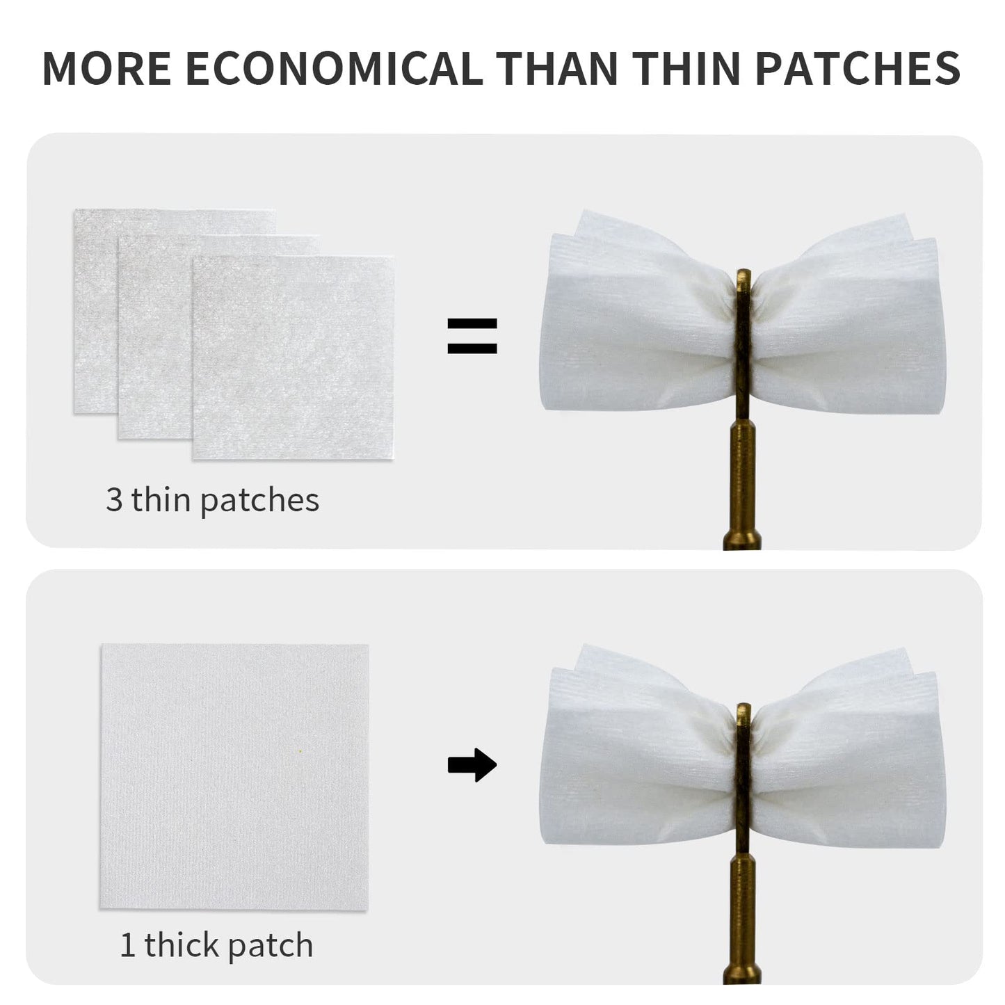 Thick Gun Cleaning Patches 900PCS, Lint Free Cloth with Storage Case, Highly Absorbent Square 2" Patches, Fit for Most Caliber Gun Cleaning Supplies