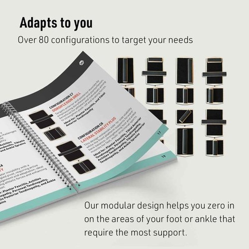 SIDEKICK AxisBoard Rehab & Training System | Balance Board & Physical Therapy Manual for Foot and Ankle Rehab | Recover from Sprains, Plantar Fasciitis, Achilles Pain