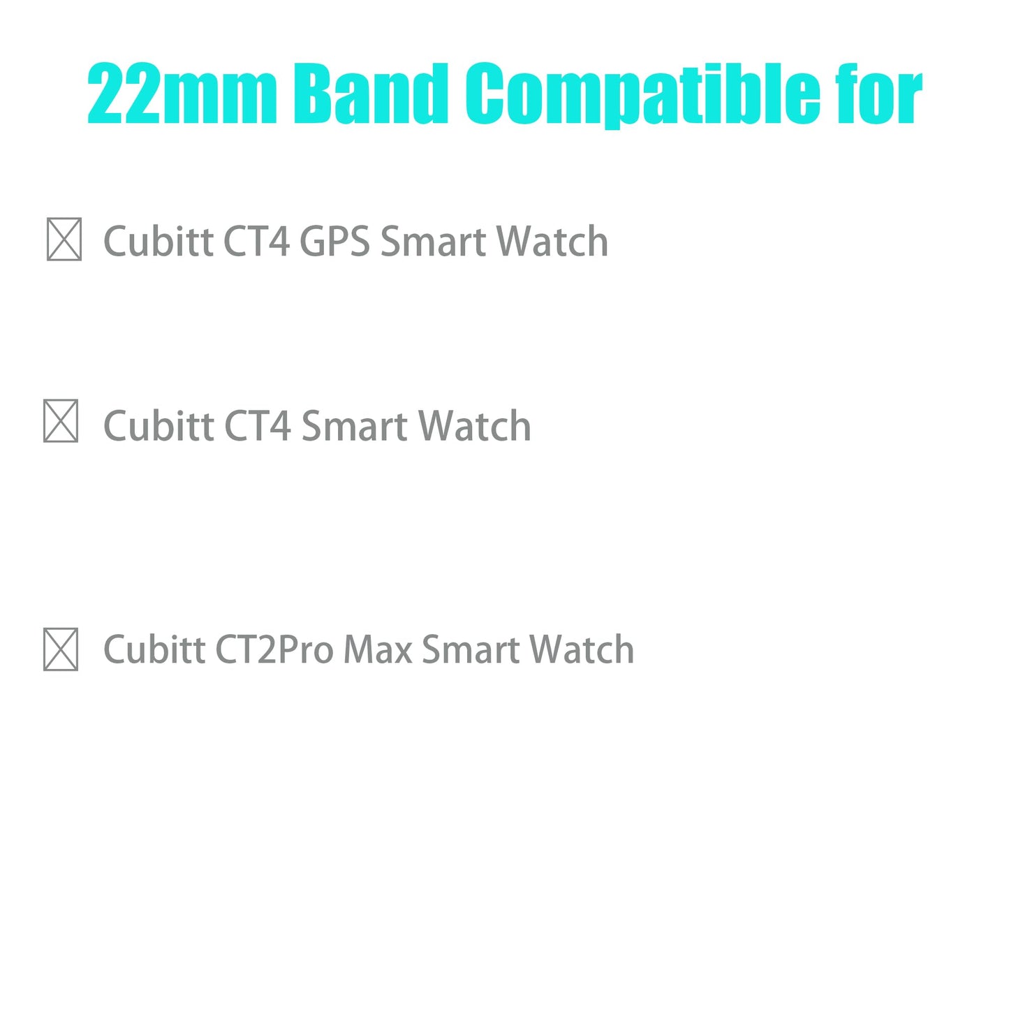 Lamshaw Compatible for Cubitt CT4 Smart Watch Band, 22mm Quick Release Stainless Steel Metal Replacement Straps Compatible with Cubitt CT4 / CT4 GPS / CT2Pro Max Smart Watch (Gold), ONESIZE