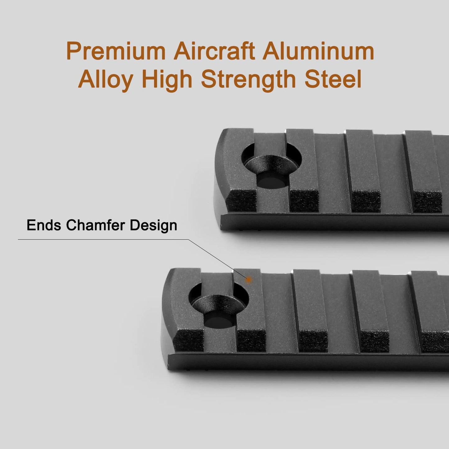 Bontok Single Picatinny Aluminum Accessory Rail Set 3 5 7 9 11 13 Slot with 13 T-Nuts & Screws, 6 Wrench